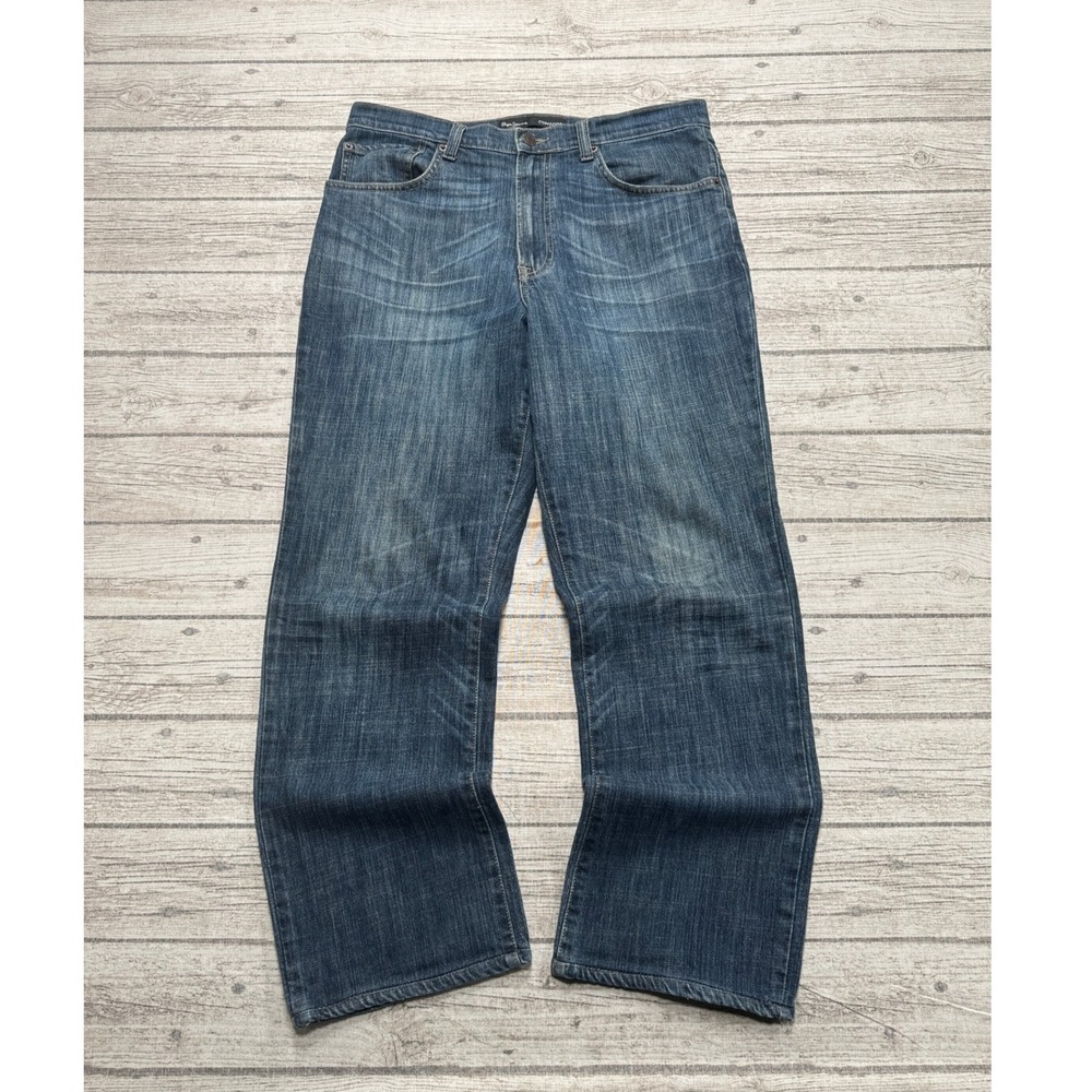Pepe Jeans Men's 36x32 Blue Straight Leg London Comfort Denim Cotton Whiskered